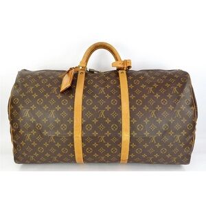 Louis Vuitton Classic Monogram Tan Duffel Bag